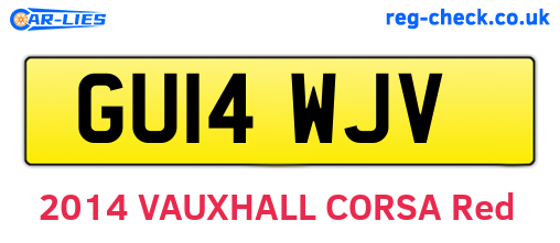 GU14WJV are the vehicle registration plates.