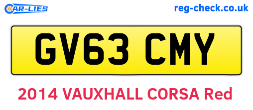 GV63CMY are the vehicle registration plates.