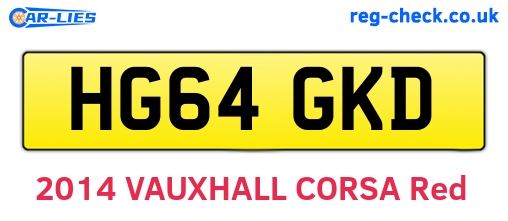HG64GKD are the vehicle registration plates.