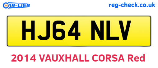 HJ64NLV are the vehicle registration plates.