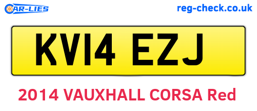 KV14EZJ are the vehicle registration plates.