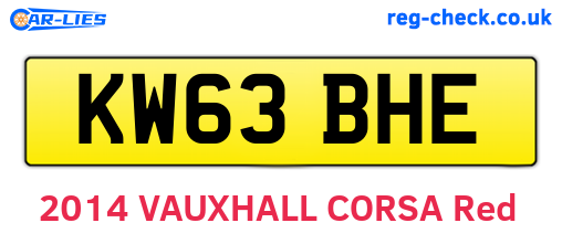 KW63BHE are the vehicle registration plates.