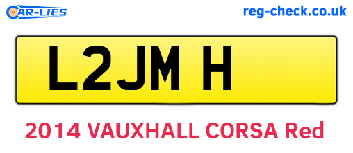L2JMH are the vehicle registration plates.