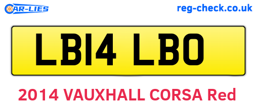 LB14LBO are the vehicle registration plates.
