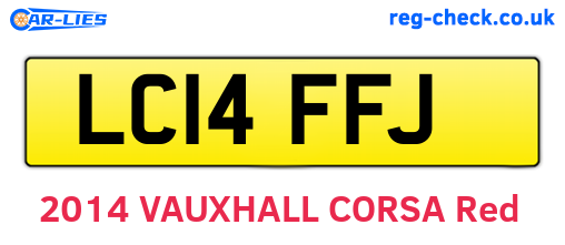 LC14FFJ are the vehicle registration plates.