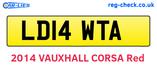 LD14WTA are the vehicle registration plates.