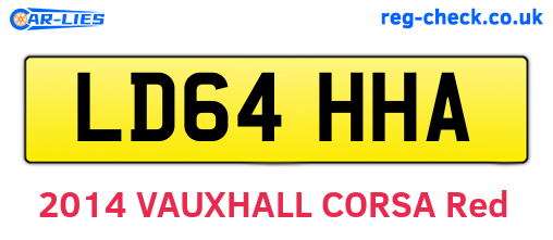 LD64HHA are the vehicle registration plates.