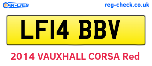 LF14BBV are the vehicle registration plates.
