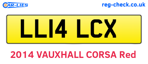LL14LCX are the vehicle registration plates.