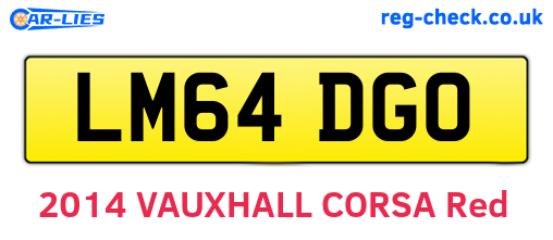 LM64DGO are the vehicle registration plates.