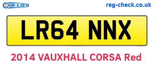 LR64NNX are the vehicle registration plates.