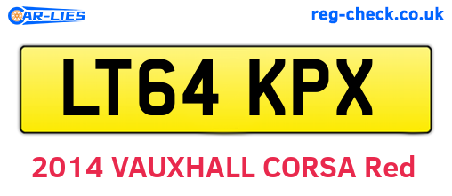 LT64KPX are the vehicle registration plates.