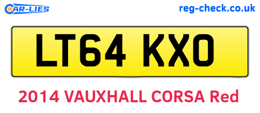 LT64KXO are the vehicle registration plates.