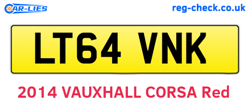 LT64VNK are the vehicle registration plates.