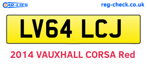 LV64LCJ are the vehicle registration plates.