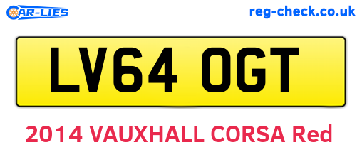 LV64OGT are the vehicle registration plates.