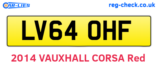 LV64OHF are the vehicle registration plates.