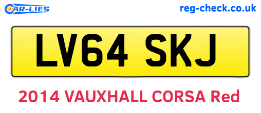 LV64SKJ are the vehicle registration plates.