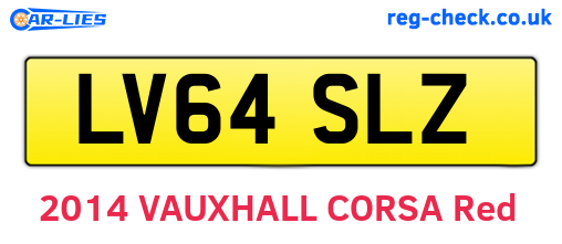 LV64SLZ are the vehicle registration plates.