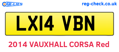 LX14VBN are the vehicle registration plates.