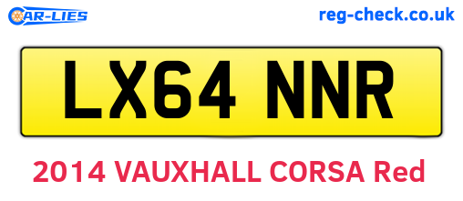 LX64NNR are the vehicle registration plates.