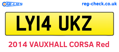 LY14UKZ are the vehicle registration plates.