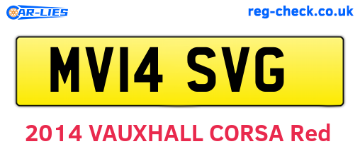 MV14SVG are the vehicle registration plates.