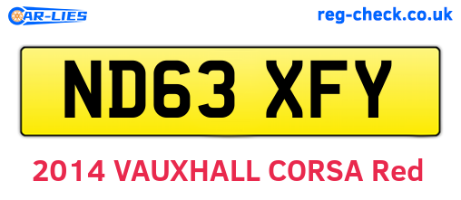 ND63XFY are the vehicle registration plates.