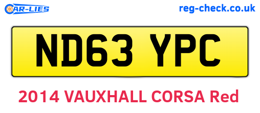 ND63YPC are the vehicle registration plates.
