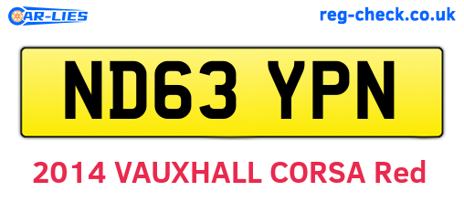 ND63YPN are the vehicle registration plates.