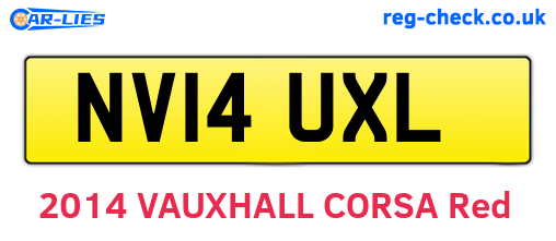 NV14UXL are the vehicle registration plates.