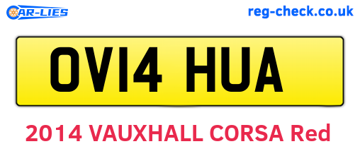 OV14HUA are the vehicle registration plates.