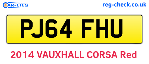 PJ64FHU are the vehicle registration plates.