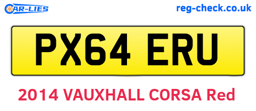 PX64ERU are the vehicle registration plates.
