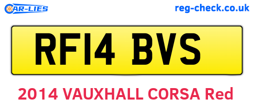 RF14BVS are the vehicle registration plates.
