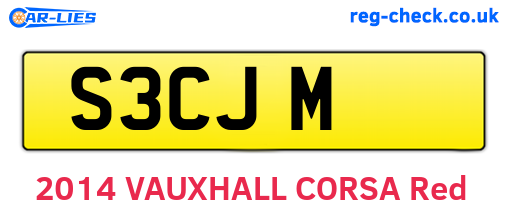 S3CJM are the vehicle registration plates.