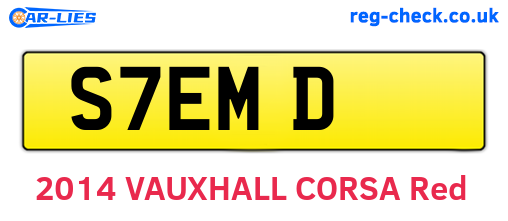 S7EMD are the vehicle registration plates.