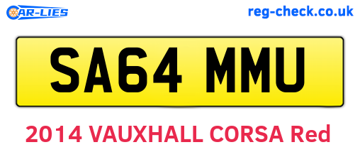 SA64MMU are the vehicle registration plates.