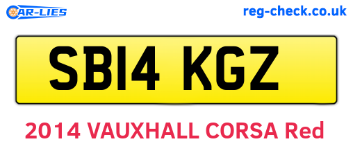 SB14KGZ are the vehicle registration plates.