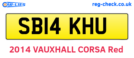 SB14KHU are the vehicle registration plates.
