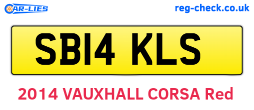 SB14KLS are the vehicle registration plates.