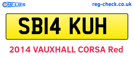 SB14KUH are the vehicle registration plates.