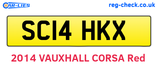 SC14HKX are the vehicle registration plates.