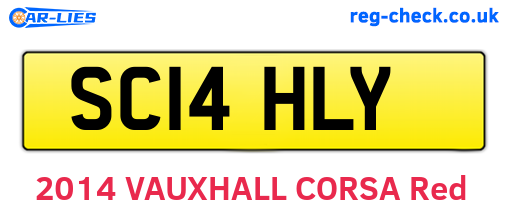 SC14HLY are the vehicle registration plates.