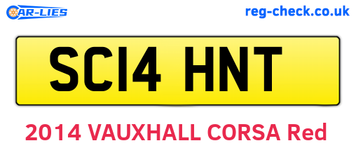 SC14HNT are the vehicle registration plates.