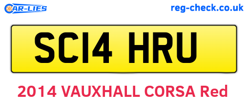 SC14HRU are the vehicle registration plates.