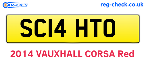 SC14HTO are the vehicle registration plates.