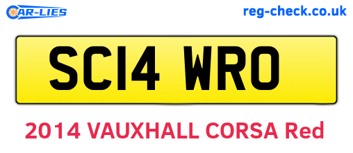 SC14WRO are the vehicle registration plates.