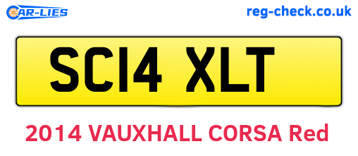 SC14XLT are the vehicle registration plates.