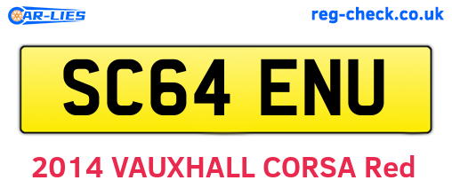 SC64ENU are the vehicle registration plates.